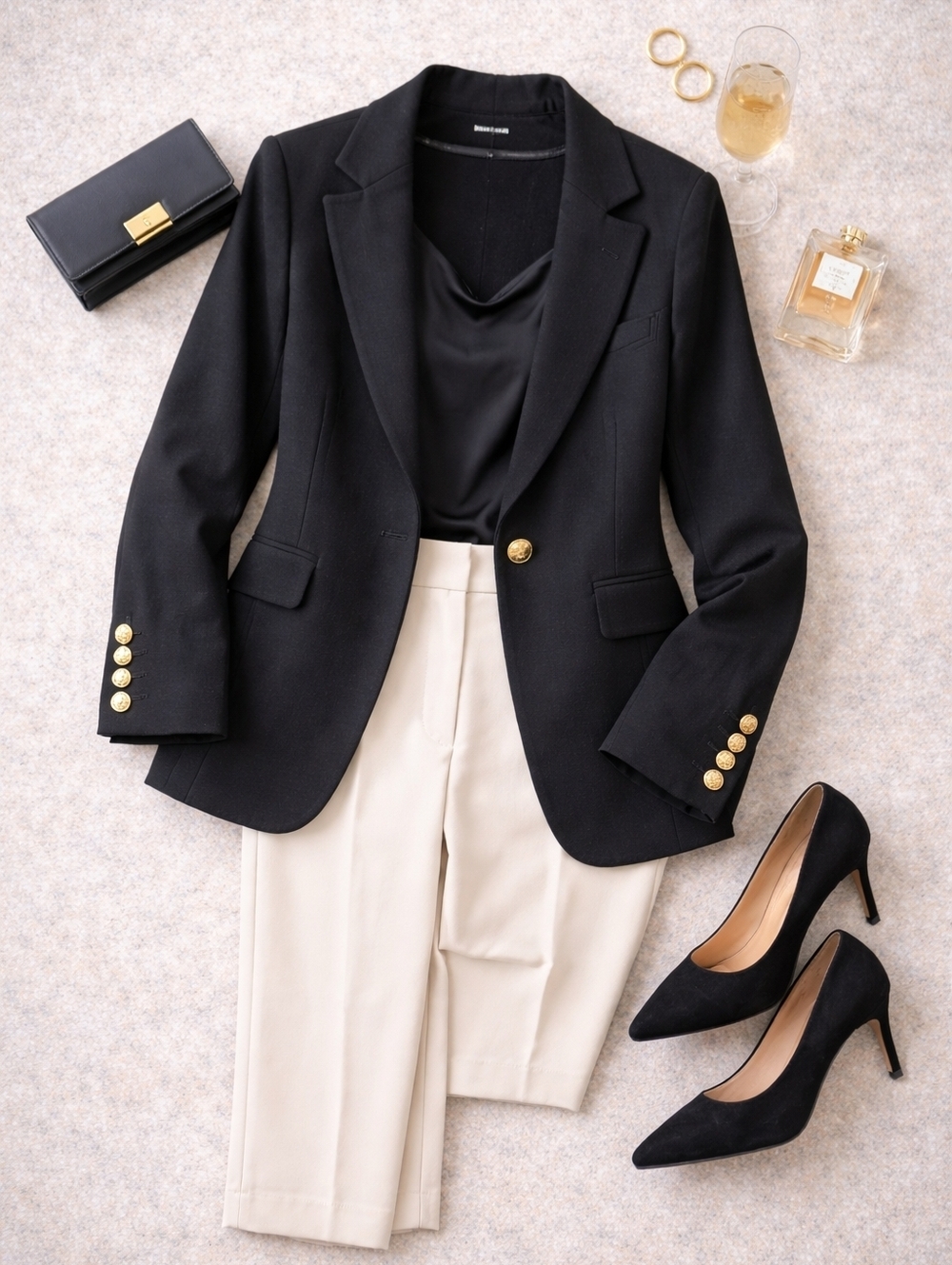 Melanie Lyne Black Blazer Embossed Buttons Size 14